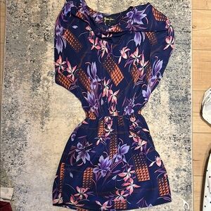 Yumi Kim Purple and Navy Floral Dress